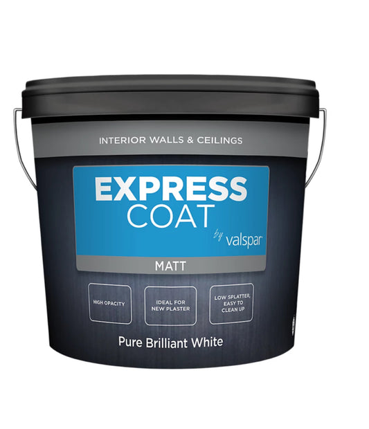 Valspar Express Coat Pure Brilliant White Matt Emulsion paint, 10L (R389)C*