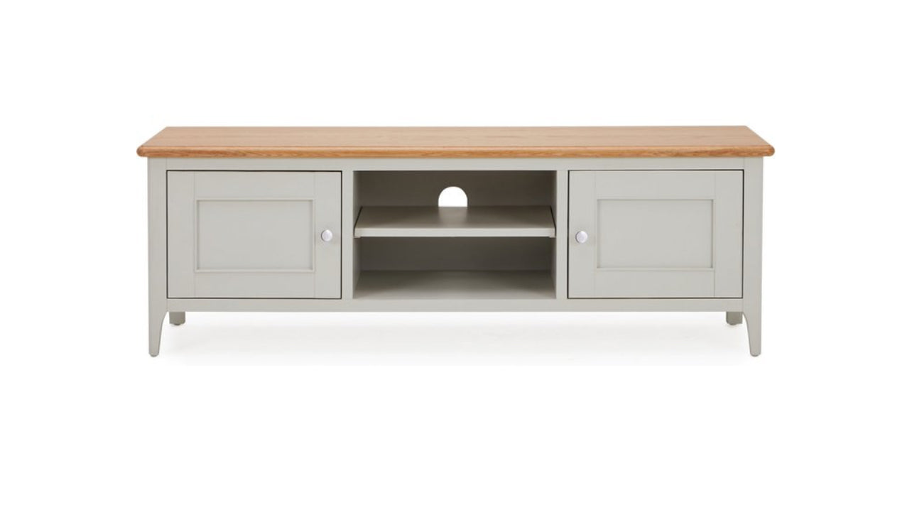 Freya Wide TV Stand Grey and Brown (R245)