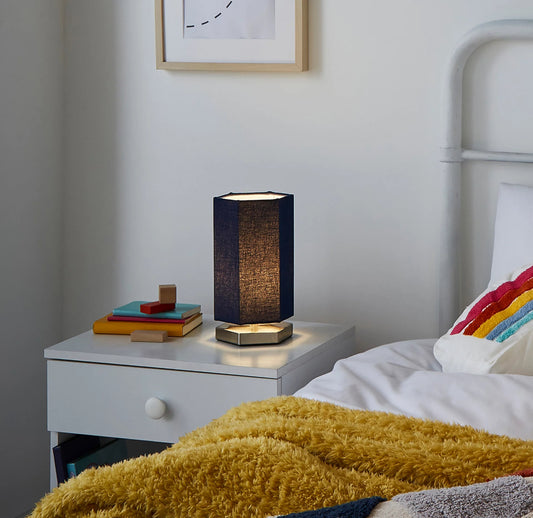 Zia Hexagon Navy Integrated LED Table lamp (R434)