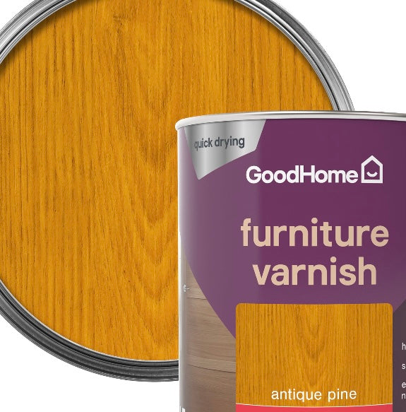 GoodHome Antique Pine Gloss Multi-surface Furniture Wood varnish, 750ml (S592) (A*)