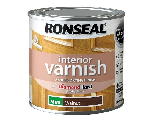 Ronseal Walnut Matt Skirting Wood varnish, 250ml (S583) (A*)