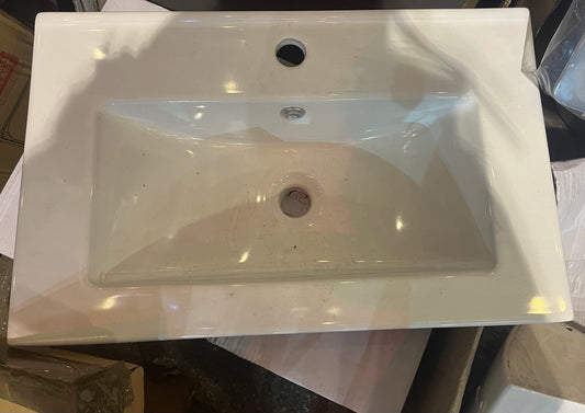 White rectangle bathroom basin (S244)