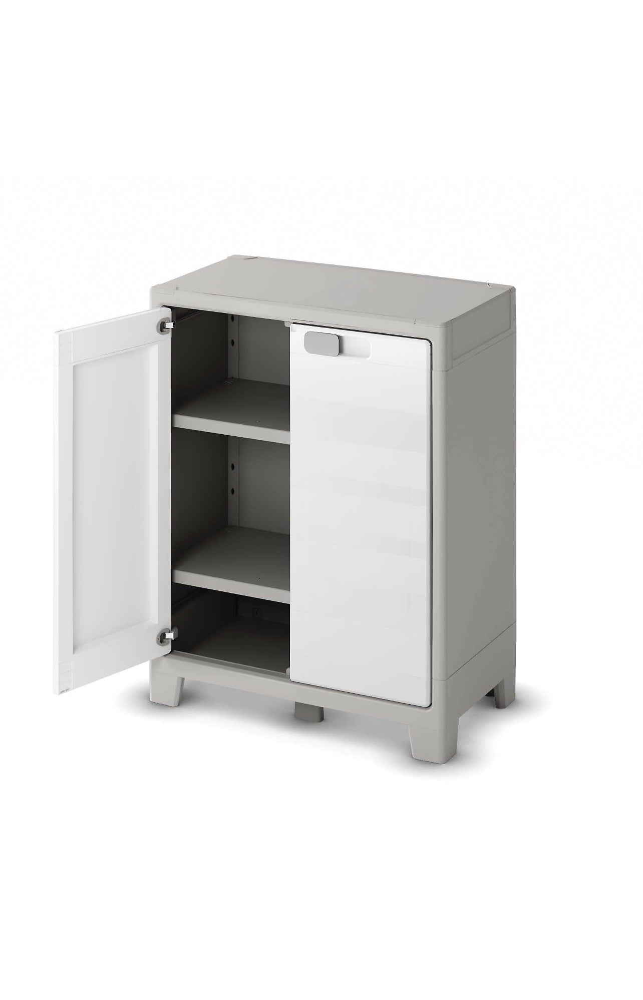 Form Major 2 shelf Light grey & white Short Storage cabinet