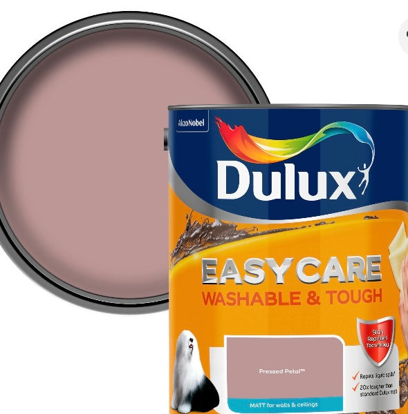 Dulux Easycare Pressed Petal Matt Wall paint, 5L (C*) (S609)