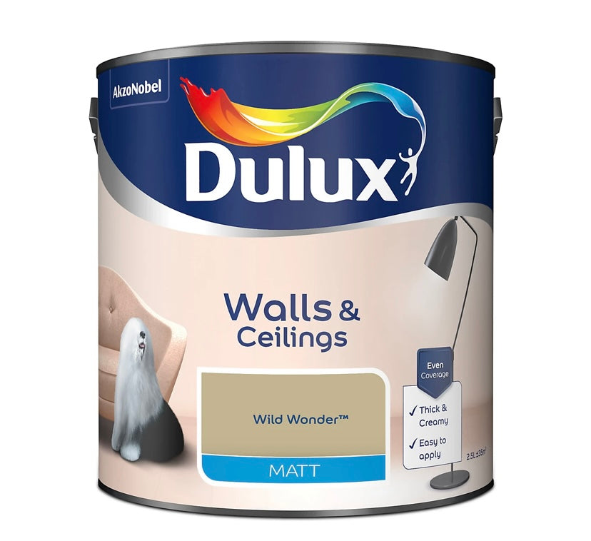 Dulux Walls & Ceilings Wild Wonder Matt Emulsion paint, 2.5L (S769) (I*)