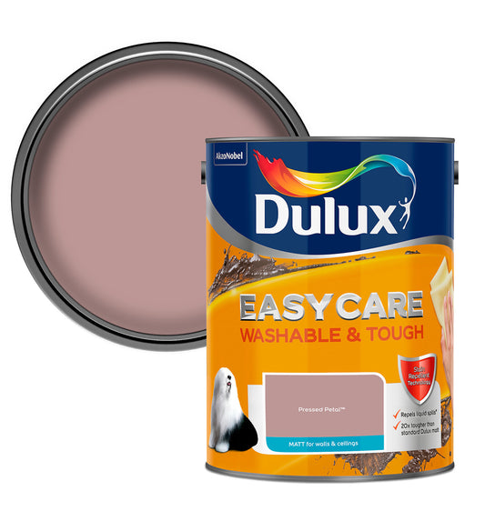 Dulux Easycare Pressed Petal Matt Wall paint, 5L (R361)(B*)