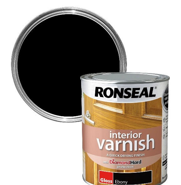 Ronseal Ebony Gloss Skirting Wood varnish, 750ml (S575) (A*)