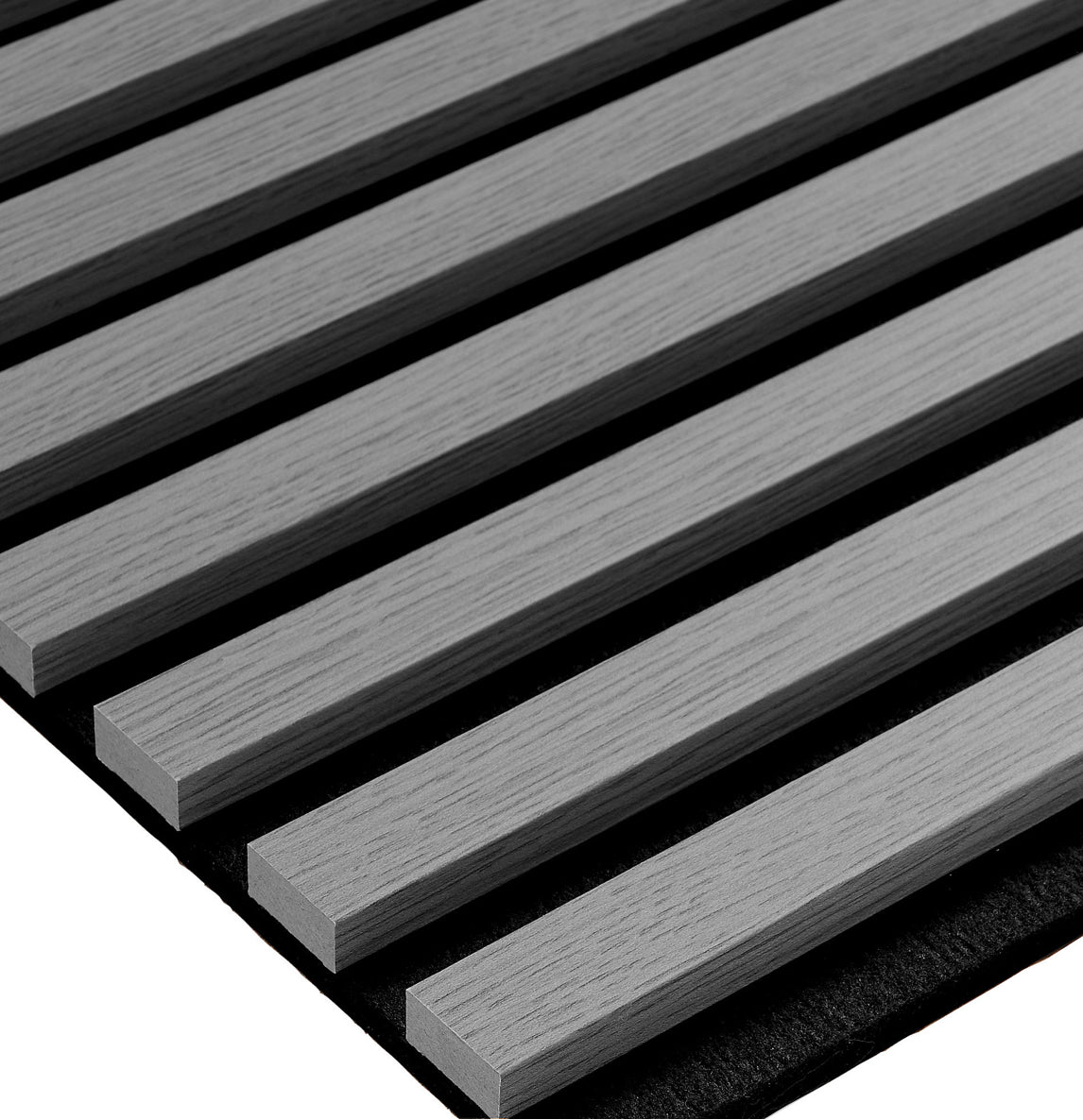 Wall Panel Wood Slat Grey Oak Decorative Wooden Wall Panelling 3D Slatted Acoustic Sound Absorbing Ceiling or Wall Slats 300 x 60 (R373) Room2