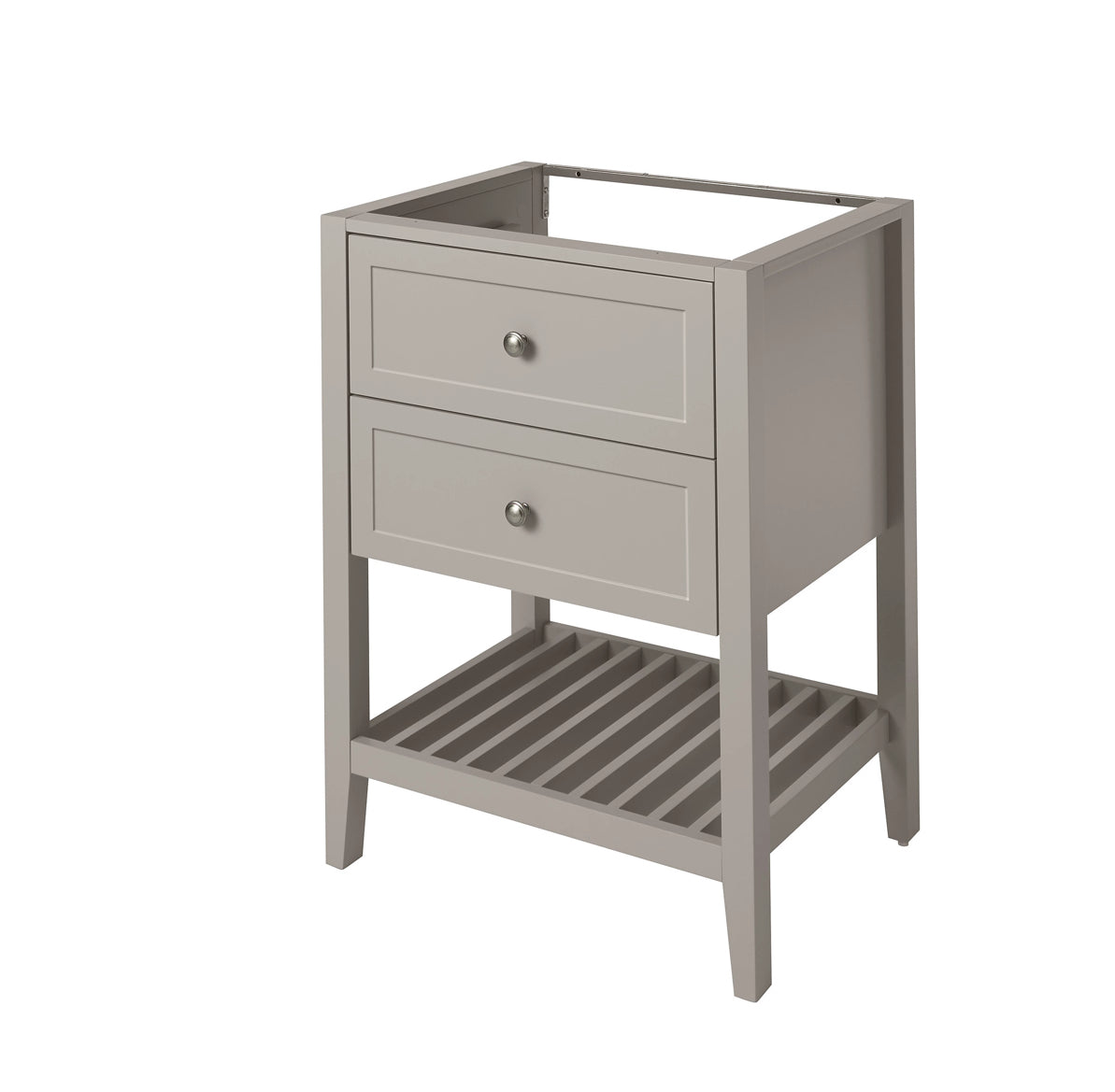 GoodHome Perma Satin Grey Bathroom Vanity unit (H) 806mm (W) 600mm (R253)