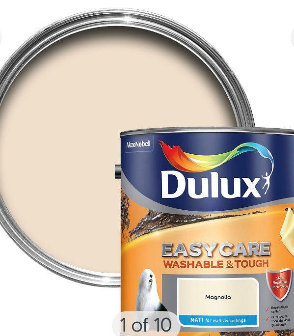 Dulux Easycare Washable & Tough Magnolia Matt Wall & ceiling Emulsion paint, 2.5L (S748) (I*)