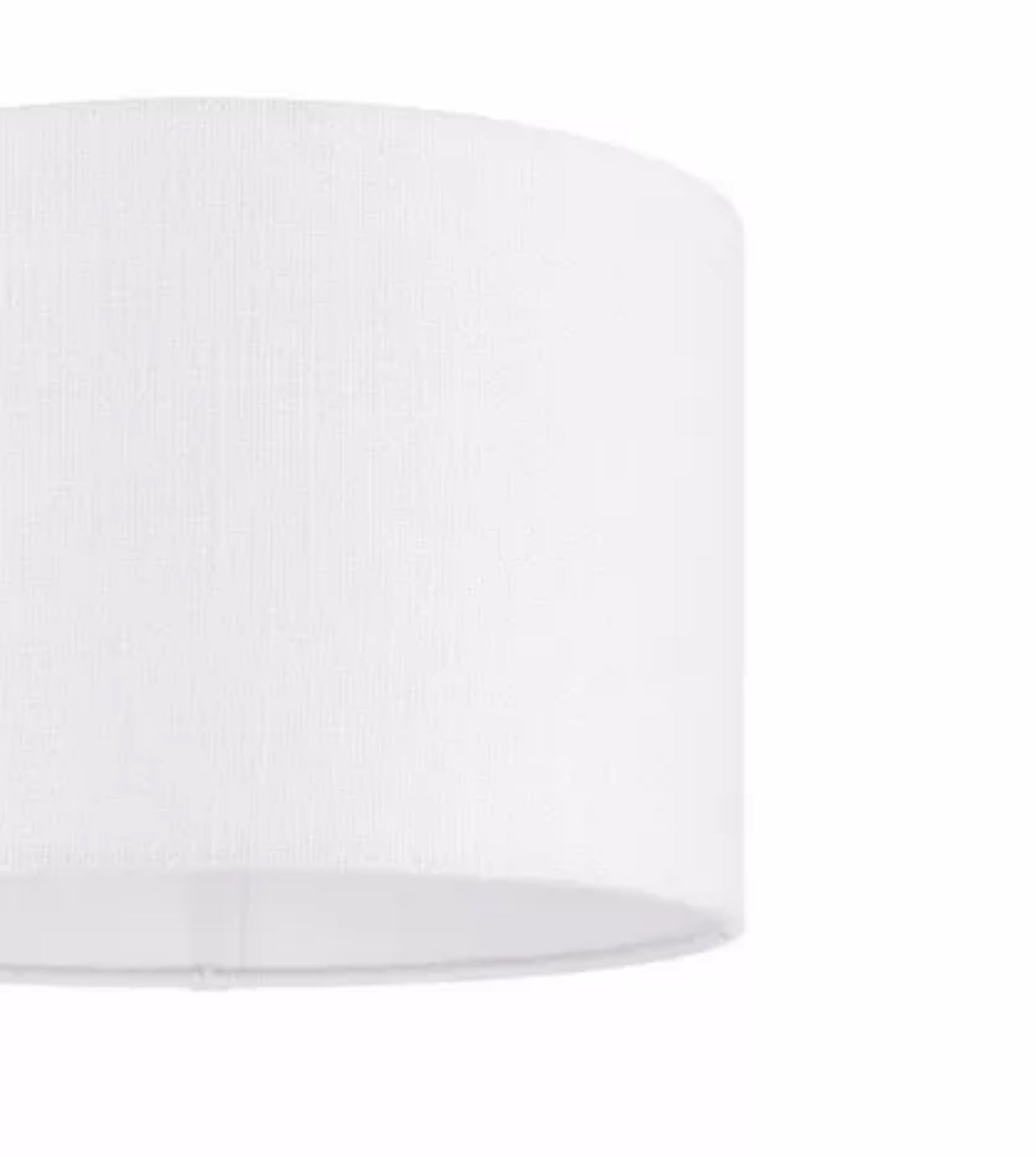 Light Shade 12inch Vintage White Linen Cylindrical 69327 (R429) (I)