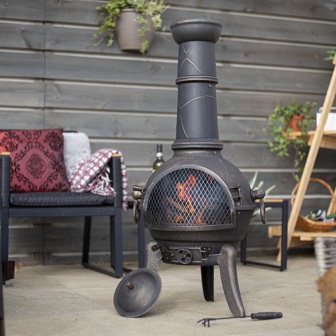 La Hacienda Cuba Cast iron & steel Chiminea (R288)