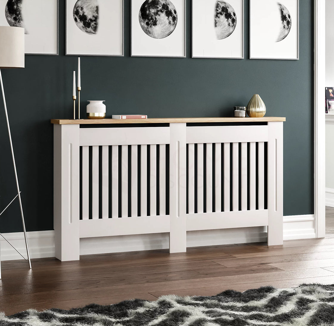 Vida Designs Arlington Large White MDF Radiator Cover (R172)