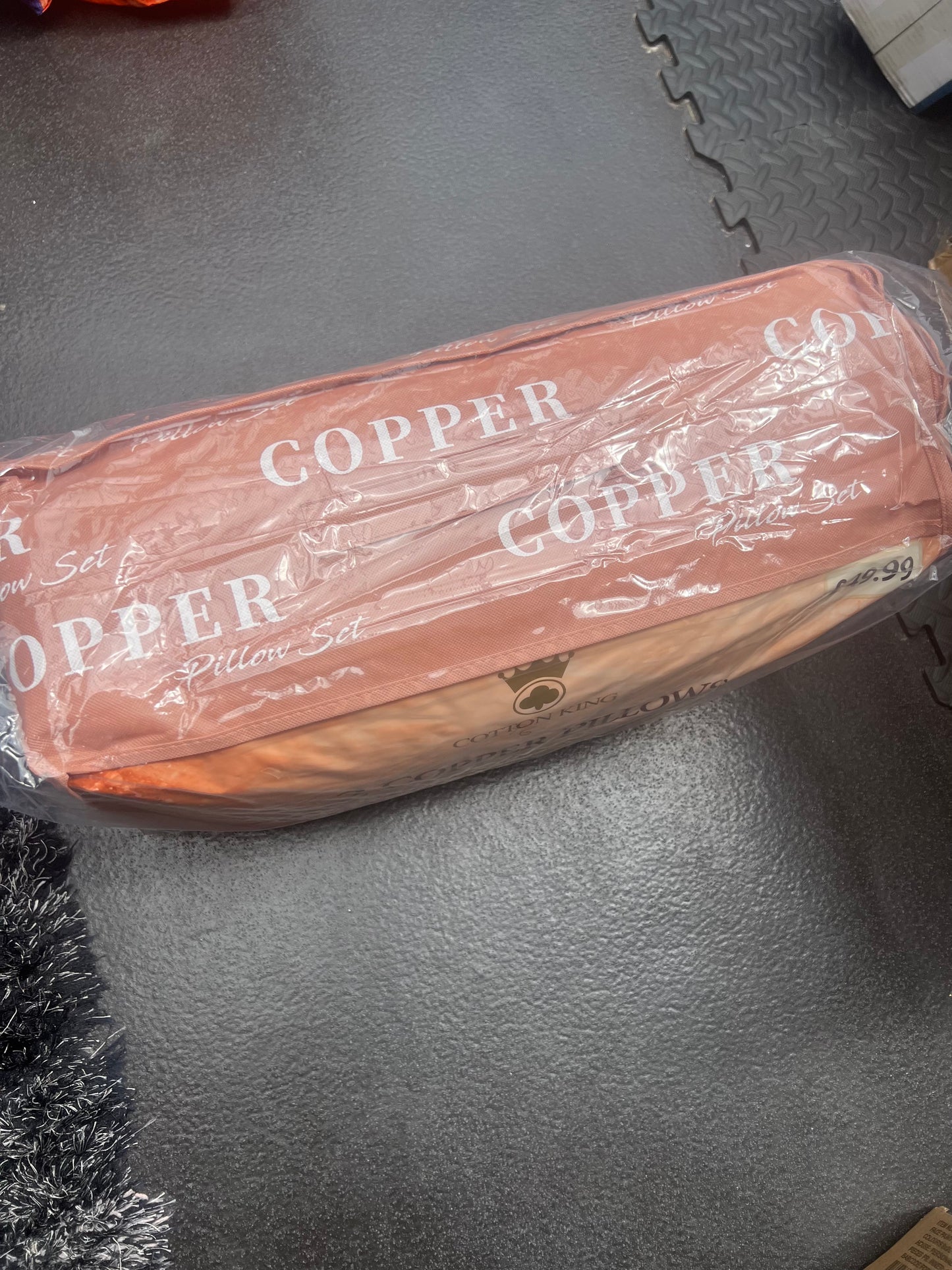 Cotton King 2 Pack Copper Pillows Rejuvenating Comfort BRAND NEW RRP £49.99