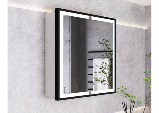 65*60cm LED Mirror Cabinet With Bluetooth Double Door (S639)