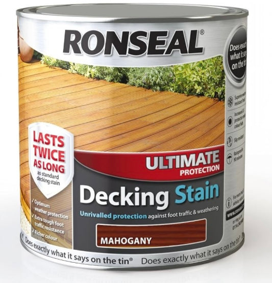 Ronseal Ultimate Protection Decking Stain Mahogany 2.5Lt (S447) (A*)