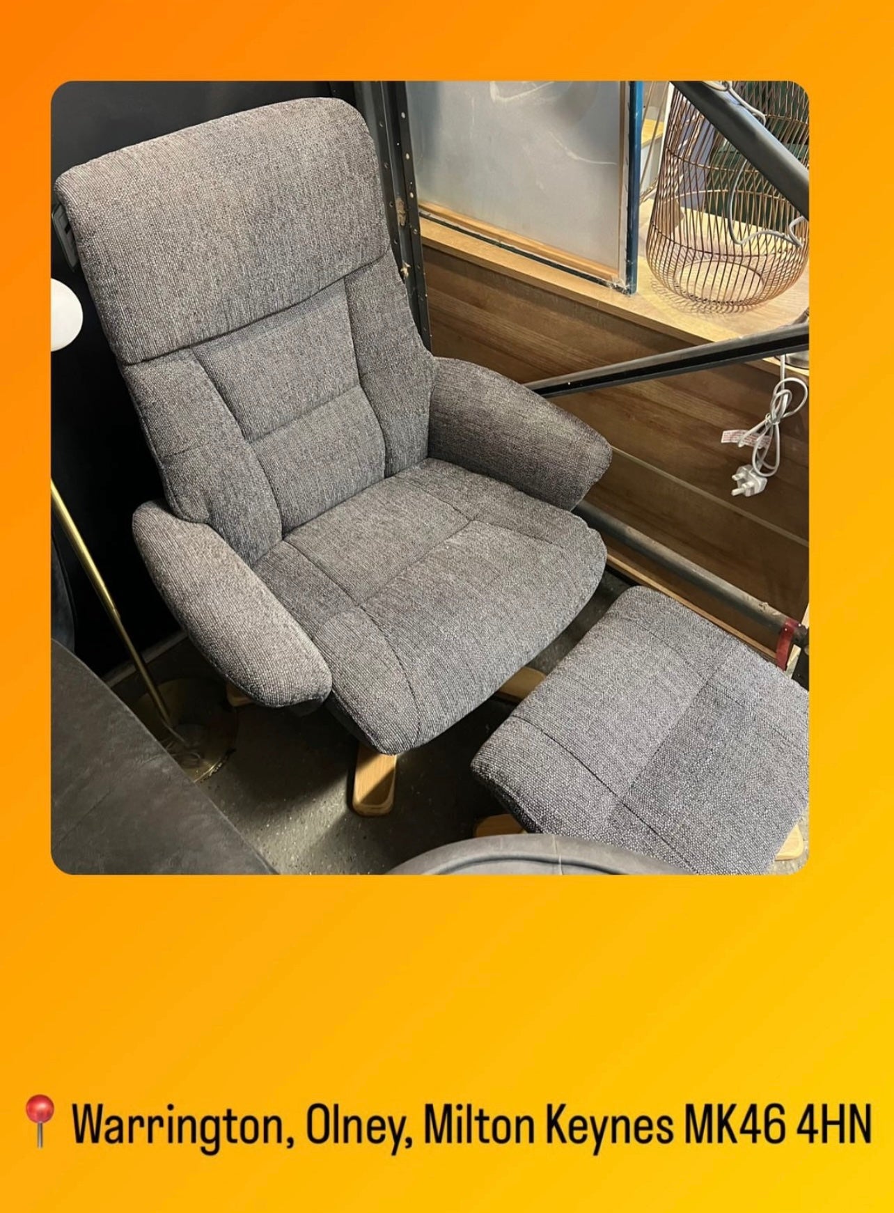 Whitham Swivel Recliner Chair Grey