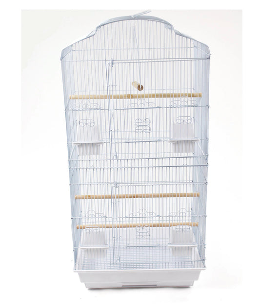 Large Metal Bird Cage White With Swing (R372) Room2L