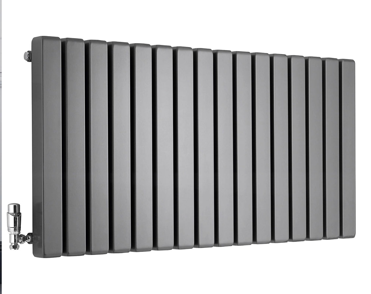 Ximax Vulkan Square VUS600118A Grey Horizontal Designer 5746BTU Radiator, (W)1185mm x (H)600mm (Room1)(R416)