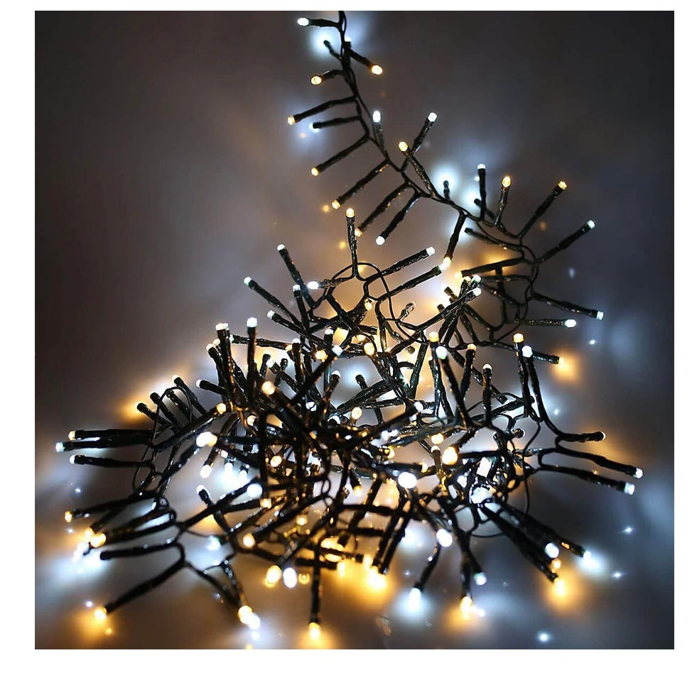 Christmas Tree Cluster Lights Warm and Cool White Multifunction 1920 (S626)