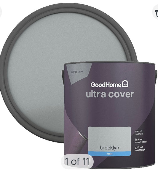 GoodHome Ultra Cover Brooklyn Matt Emulsion paint, 2.5L (S550)