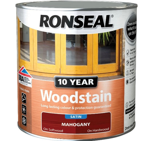 Ronseal Mahogany Satin Quick Wood stain, 750ml (S576) (A*)