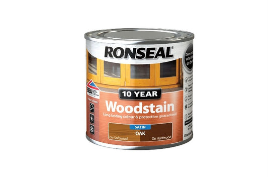 Ronseal Oak Satin Quick dry  Wood stain, 250ml (S581) (A*)