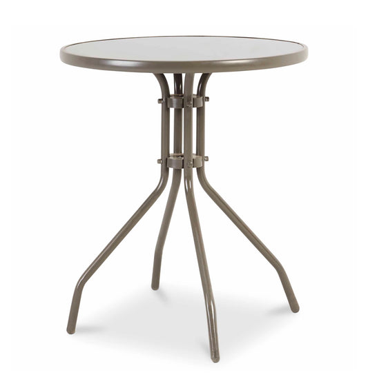 GoodHome Bari Grey Metal 2 seater Table (R251)