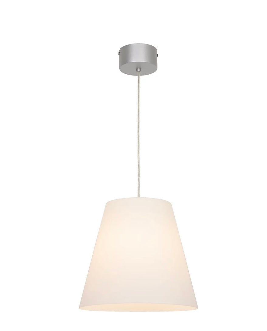 GoodHome Syenite White Chrome effect Pendant ceiling light, (Dia)320mm (S664)