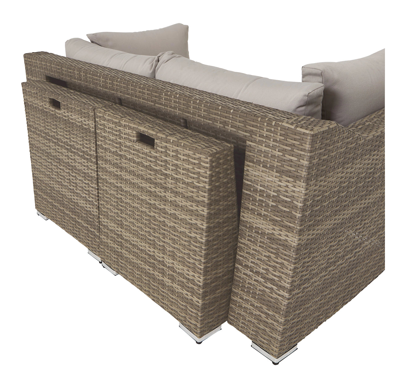 GoodHome Maevea Grey Rattan effect 4 seater Garden furniture set (R246)