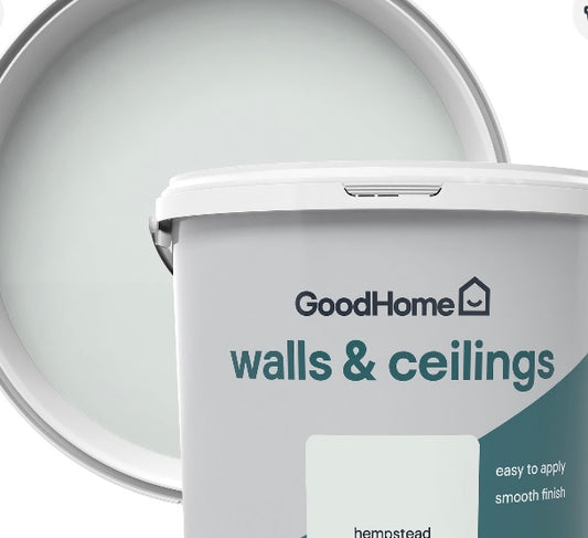 GoodHome Walls & ceilings Hempstead Silk Emulsion paint, 5L (B*) (S607)