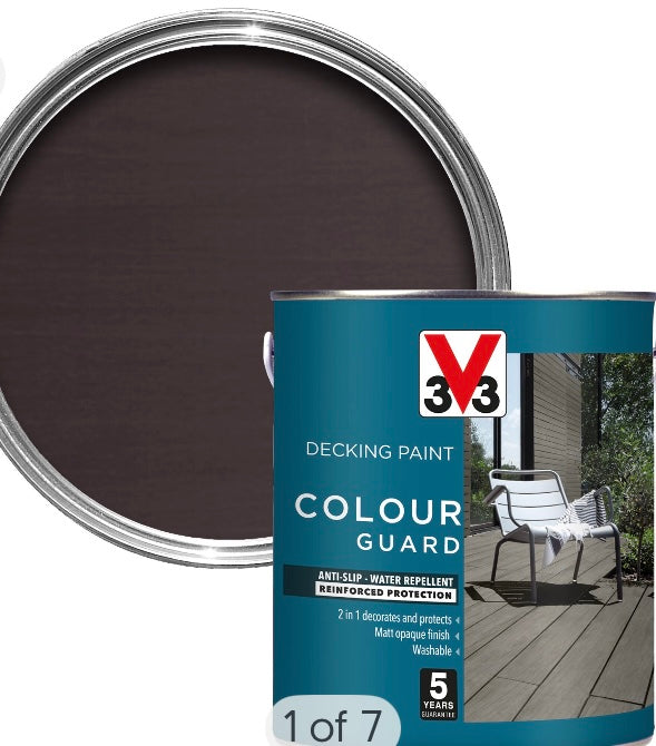 V33 Matt gun metal Decking paint, 2.5L (S684) (D*)