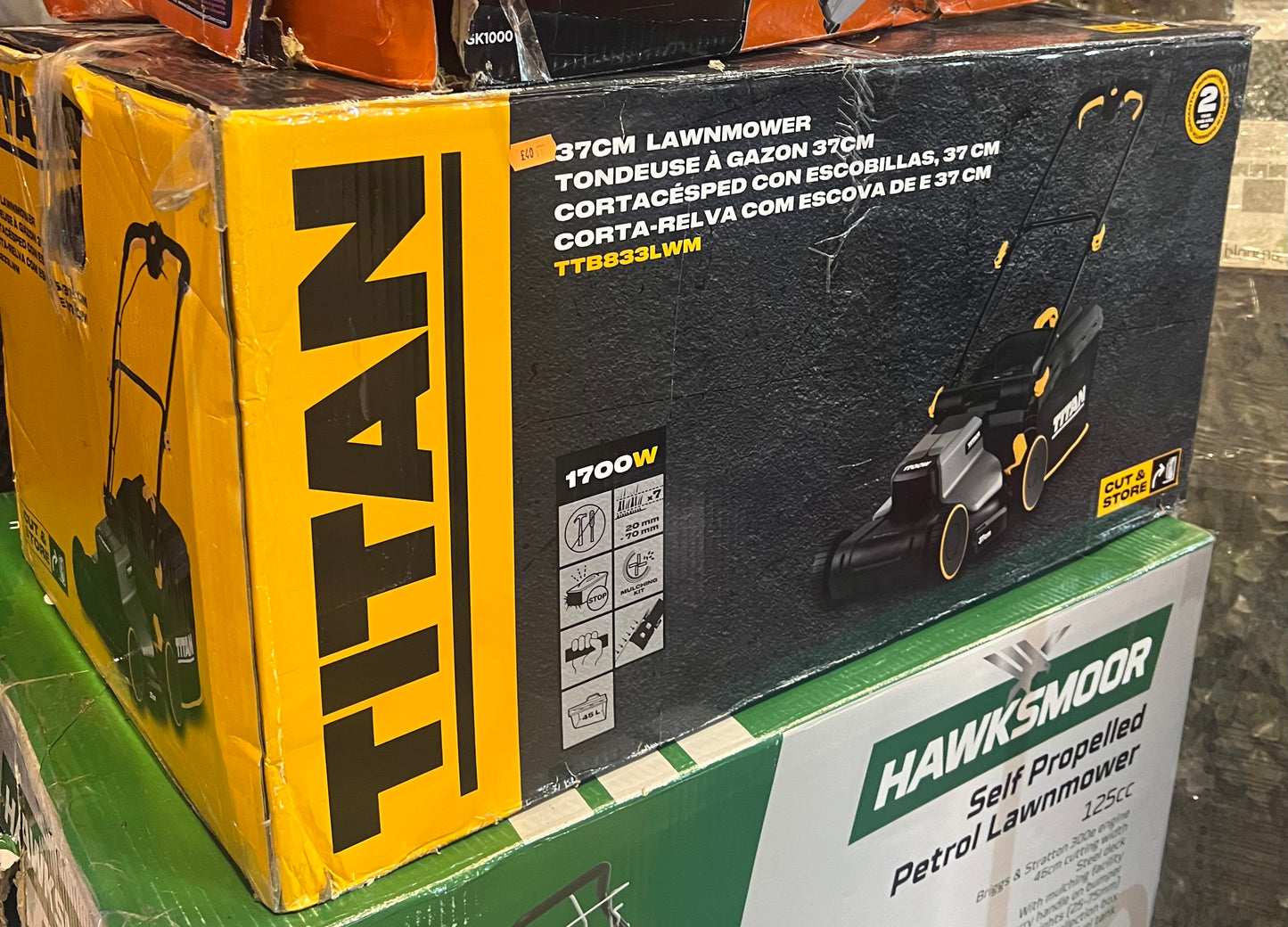 TITAN TTB833LWM 1700W 37CM ELECTRIC LAWN MOWER 230V (R258)