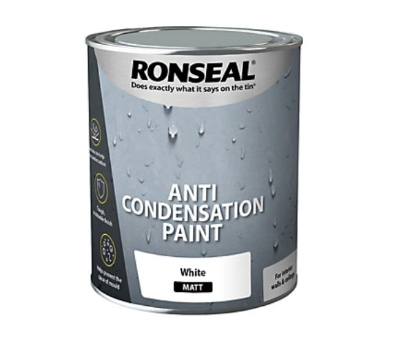 Ronseal Anti Condensation White Matt Damp seal paint, 0.75L (S577) (A*)