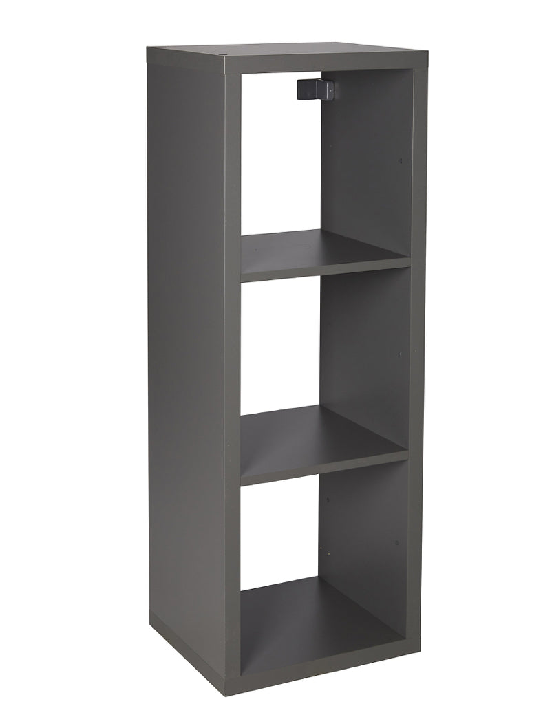 Form Mixxit Grey Freestanding 3 shelf Cube Shelving unit, (H)1080mm (W)390mm (R407)