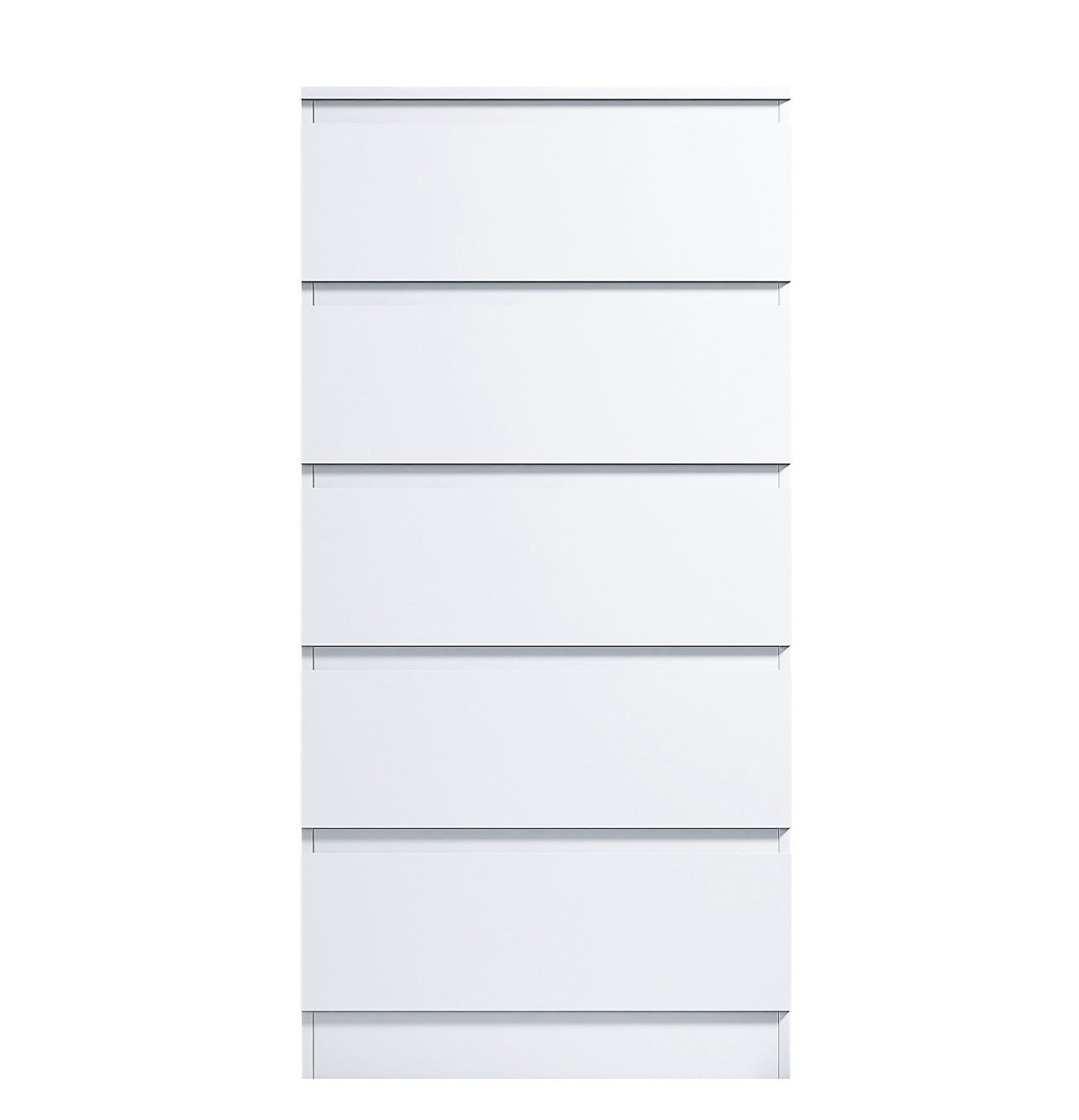 Stora 5 Drawer Tall Slim Matt White Chest Of Drawers (5B)