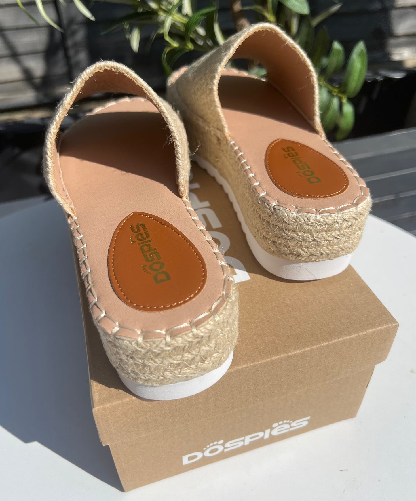 Marbella Dospies Natural Woven Espadrille Wedge Sandals