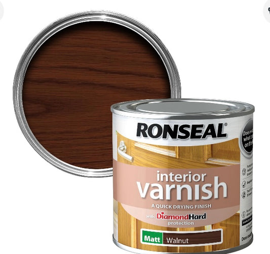 Ronseal Walnut Matt Skirting Wood varnish, 250ml (S583) (A*)