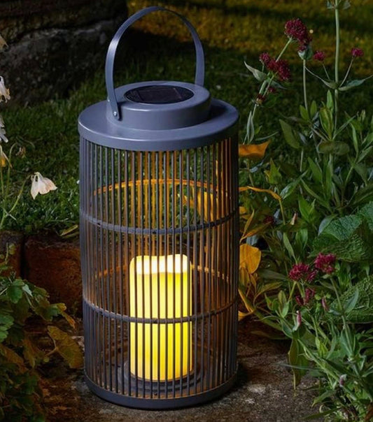 Solar Powered Urbane Lantern Large - Slate (S463)