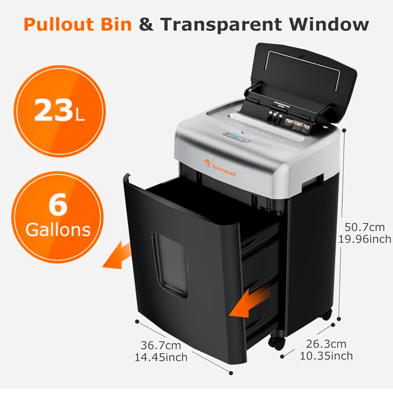 Bonsaii 110-Sheet Auto Feed Office Paper Shredder (R412)