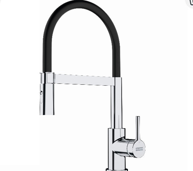 Franke Lina Semi-Pro Chrome-plated Kitchen Side lever pull out Tap (S532)