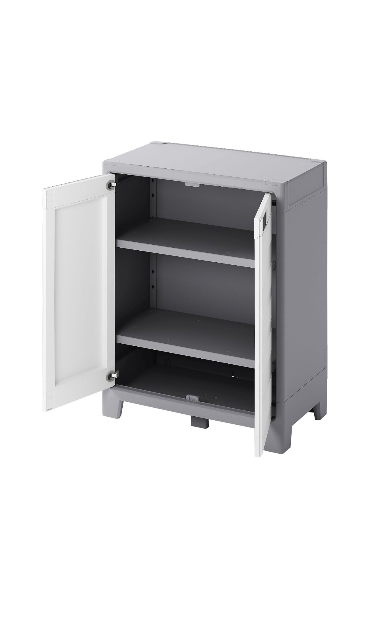 Form Major 2 shelf Light grey & white Short Storage cabinet