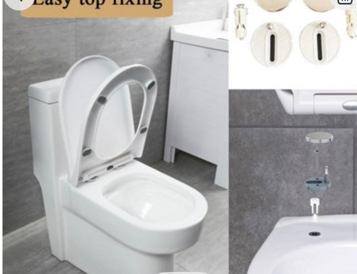 Soft Close Toilet Seat with Quick Release for Easy Clean (S743) (L)