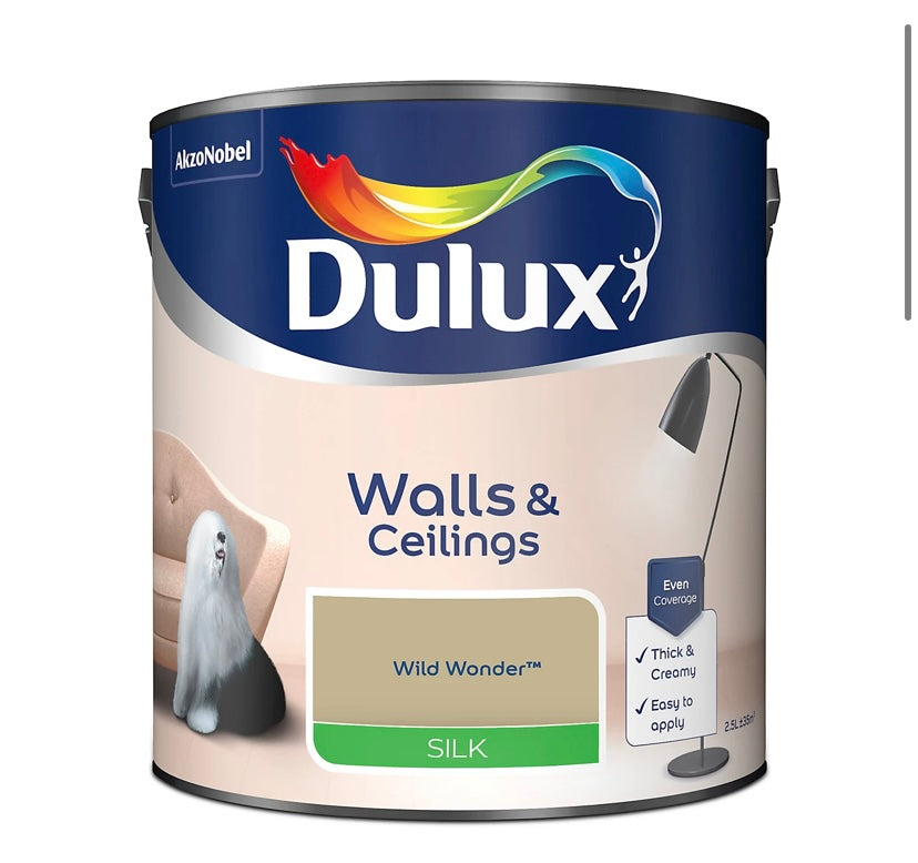 Dulux Walls & Ceilings Wild Wonder Silk Emulsion paint, 2.5L (S768) (I*)