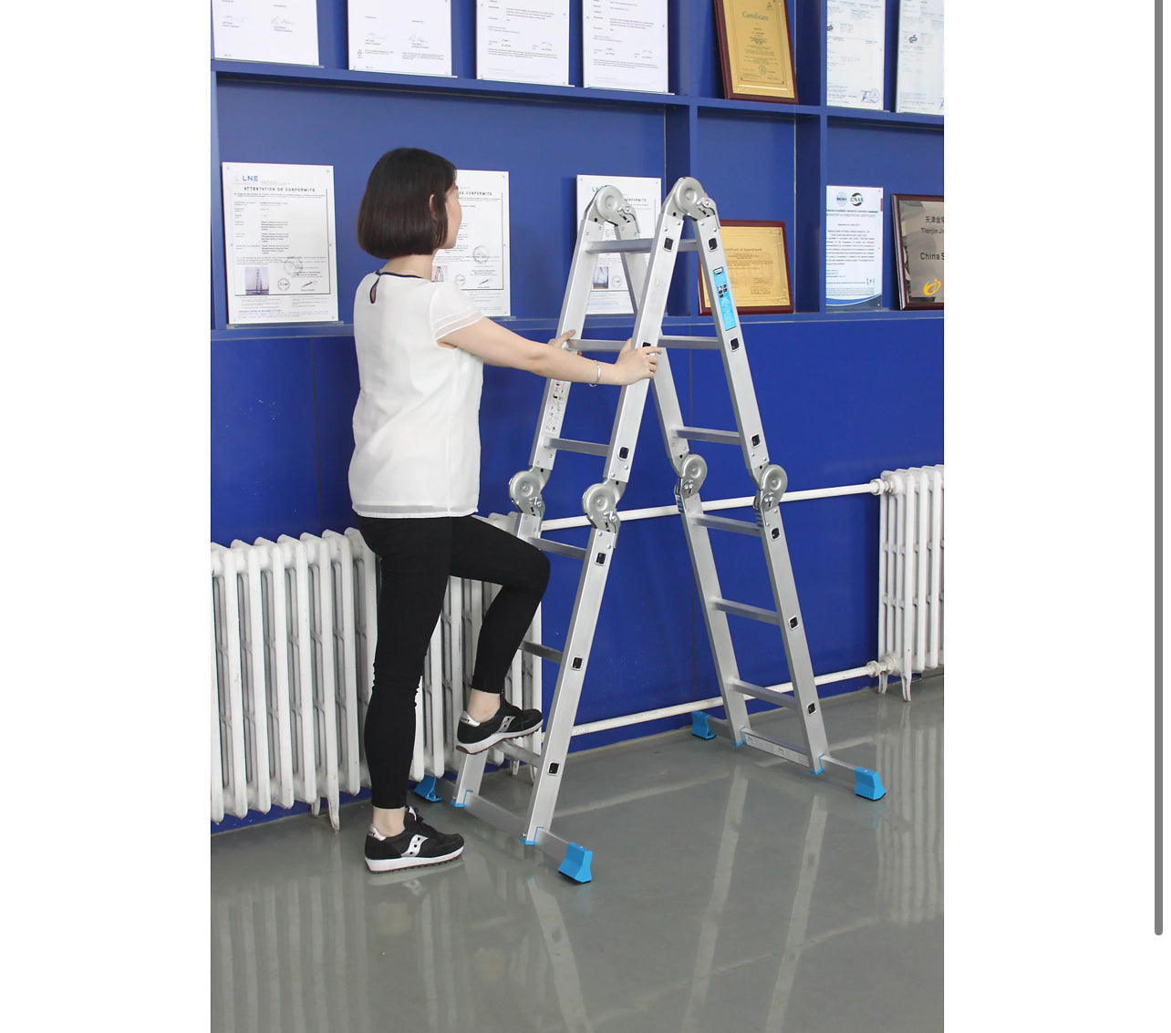 Mac Allister 3-way 3.3m Aluminium Combination Ladder (R268)