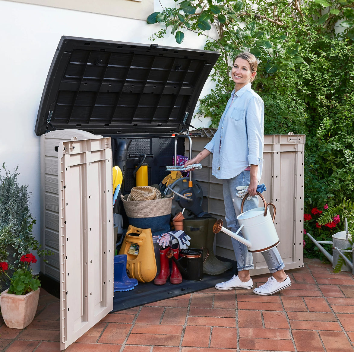 Keter Store-it-out ARC Beige & brown 1200L Garden storage box 1200mm 1460mm (R271)