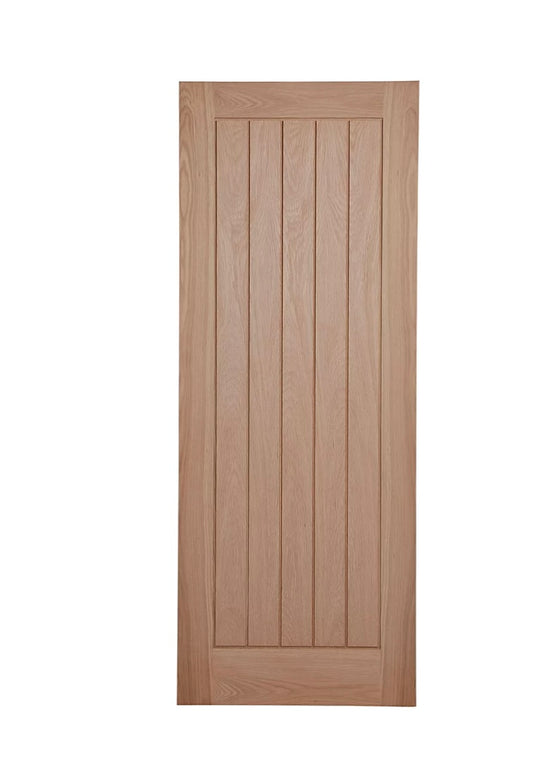 Fortia Unglazed Cottage Oak White oak veneer Internal Timber Door, (H)1981mm (W)762mm (T)35mm (S672)