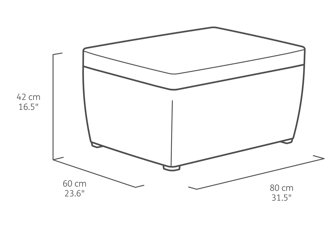 Keter Mia Graphite Plastic 4 seater Coffee set (S302) (R)