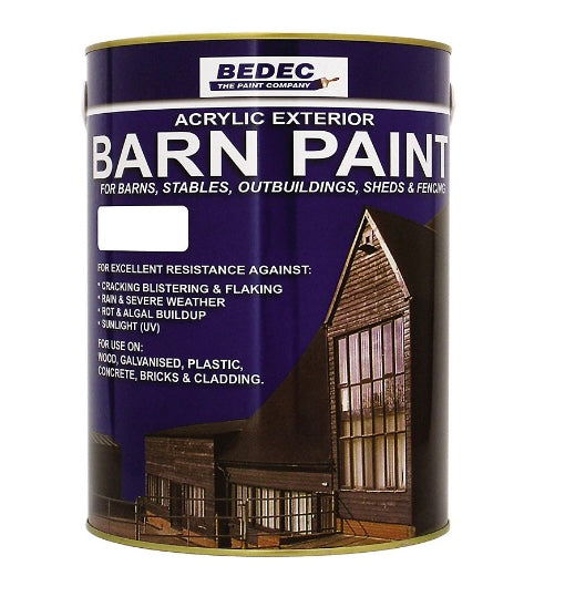 Bedec Barn Paint Matt Black - 5L (S449)