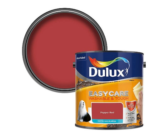 Dulux Easycare Pepper red Matt Emulsion paint, 2.5L (S450)